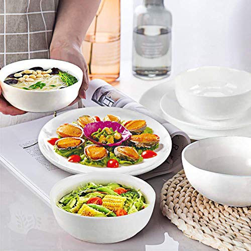 5.5" Dinnerware Set, 18-piece Opal Dishes- Service for 6 Plates Bowls