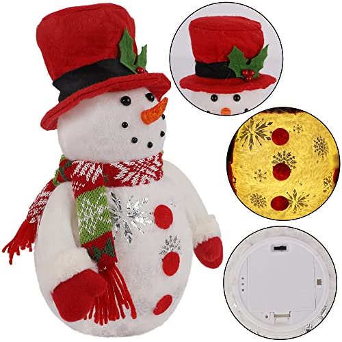 LED Lighting Snowman Figurine for Christmas Decoration