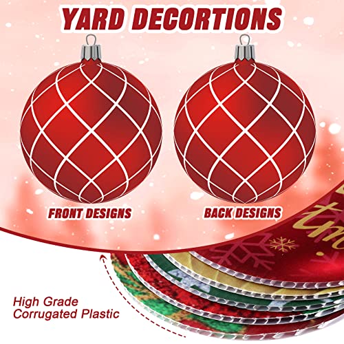 30 Pcs Plastic Double Sided Christmas Decorations