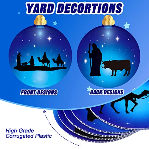 30 Pcs Plastic Double Sided Christmas Decorations