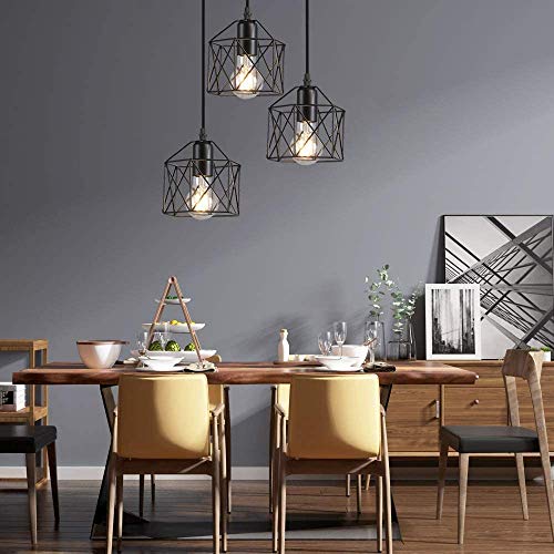 Adjustable Industrial 3-Light Pendant Lighting Fixtures