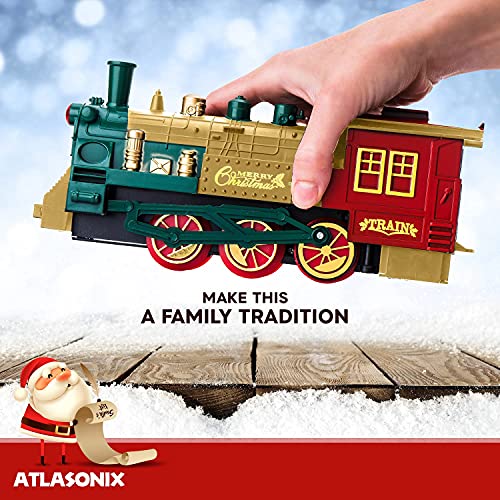 Christmas Train Set for Under The Tree w/ Lights & Sounds