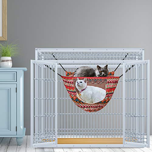 Cage Hammock Soft Pet Bed for Kitten Ferret Puppy Rabbit or Small Pet, Double Layer