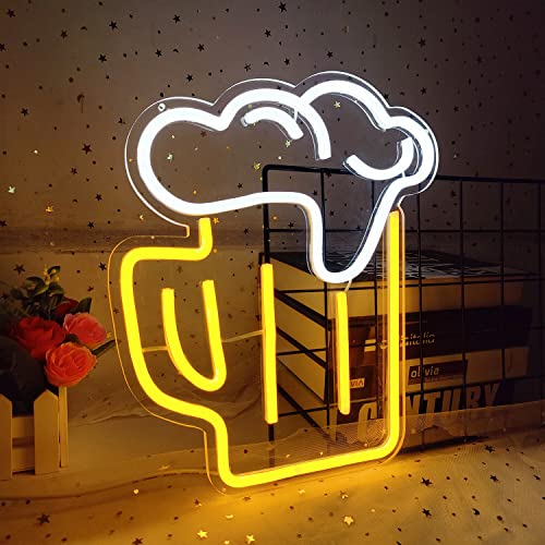 Beer Shaped Neon LED Lights for Wall Decor