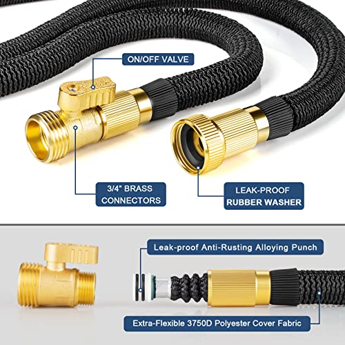 100ft Garden Expandable Hose w/ 10 Function Spray Nozzle