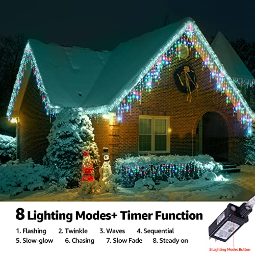 400LED 8 Modes 75 Drops Hanging Christmas Lights