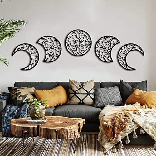 Moon Appearance Wall Art Decoration  (5 Pieces)