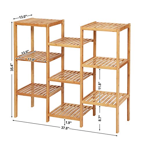 Bamboo Customizable Plant Stand Flower Pots Holder