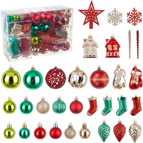 132Pcs Christmas Tree Ornaments