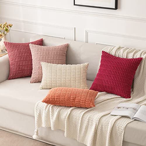 Pack of 2 Decorative Fall Throw Pillow Covers 18x18 Inch Pillow for Sofa Living Room Couch Bed