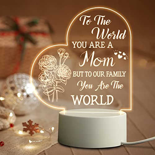 Acrylic USB Low Power Engraved Night Light- Mothers' Day Gifts for Mom & Nana