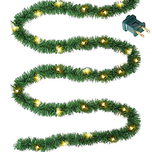 15 FT Pre-lit Christmas Green Garland Decoration