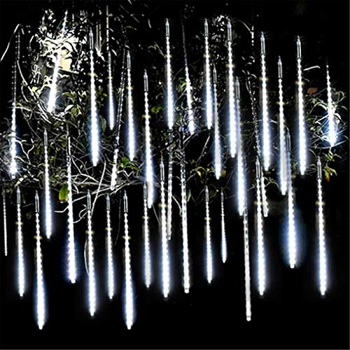 8 Tubes 288 LED Meteor Shower Rain Lights, 30cm Iciclelights Snow Falling Christmas Lights