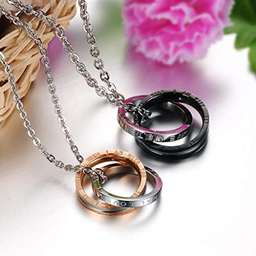 Matching Couples Necklace Titanium Stainless Steel