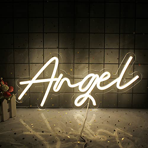 Neon Light Angel Warm White Neon Sign for Wall Decoration