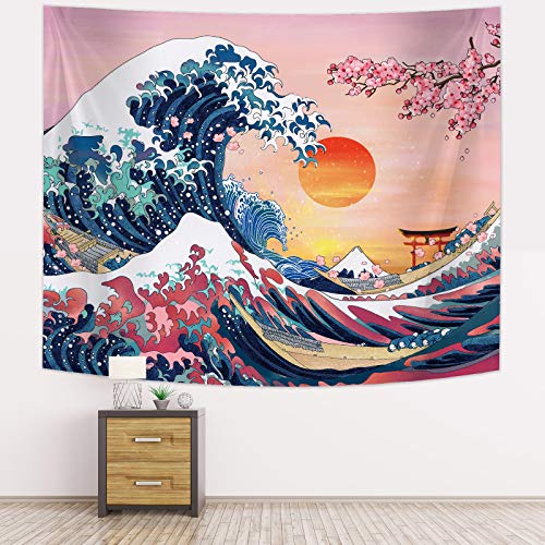 The Great Wave Japanese Ocean Wave Tapestry Wall Decorations