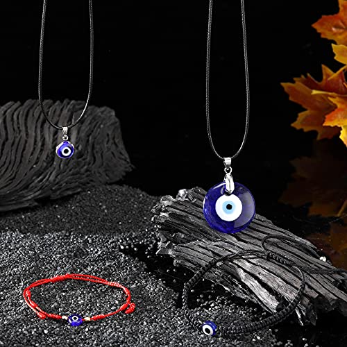 8 Pieces Evil Eye Necklace Bracelet Set-  Adjustable for Men/Women