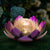 Lotus Solar Light  Garden Decor ,Waterproof LED Crackle Globe Glass Flower Light