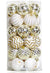 30PCS Christmas Balls Ornaments,60MM Gold & White