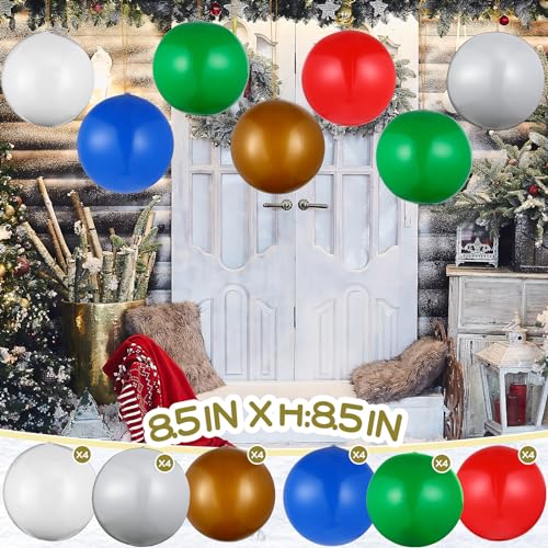 inflatable Christmas Balls Outdoor Christmas Decorations with Gold Hanging String Xmas Ornaments Balls