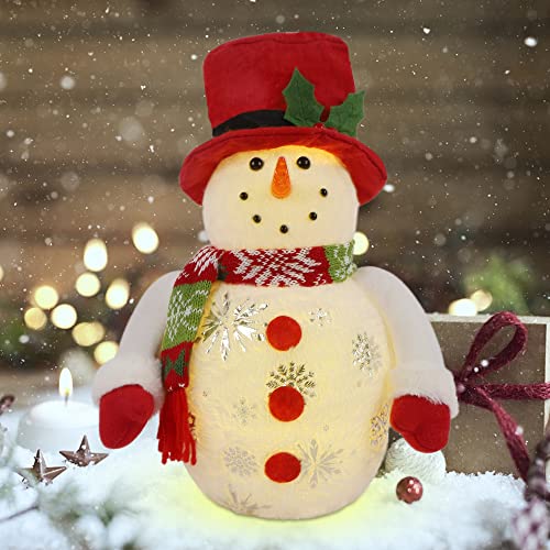 LED Lighting Snowman Figurine for Christmas Decoration