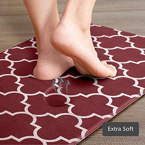 [2 PCS] Kitchen Cushioned Anti-Fatigue Floor Mat, Heavy Duty PVC Ergonomic