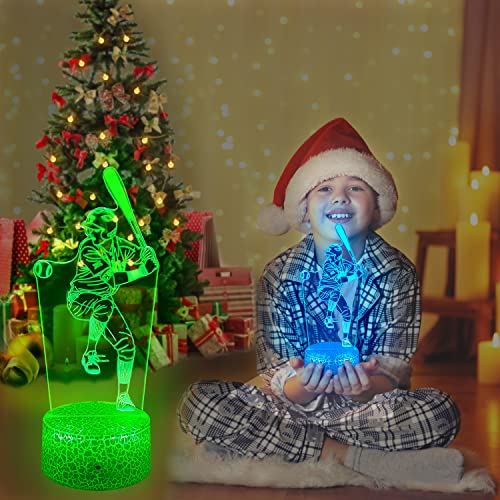 Basketball/Baseball Night Lights 16 Colors Change w/ Remote Control Optical Illusion Bedside Lamps