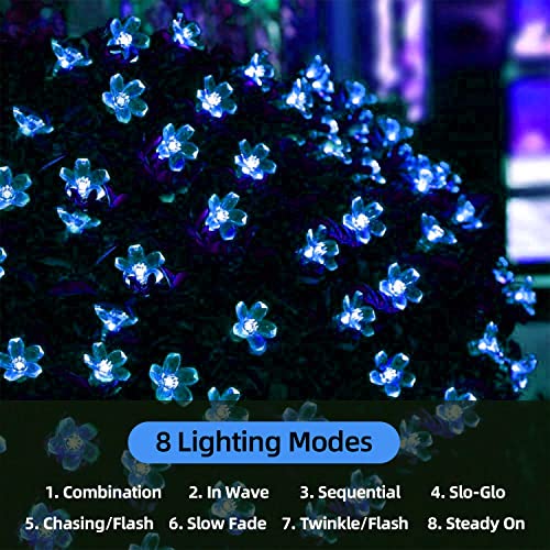 Waterproof Solar Flower Christmas String Fairy Lights