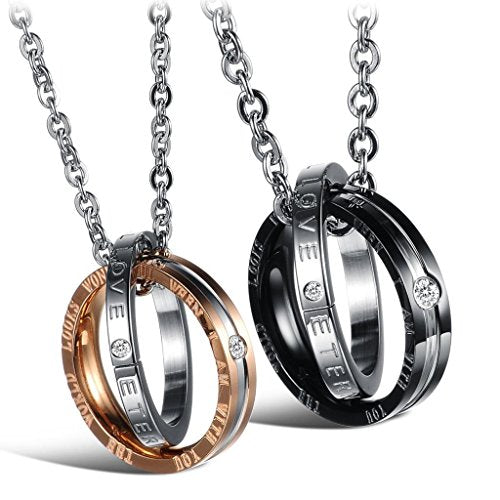 Matching Couples Necklace Titanium Stainless Steel