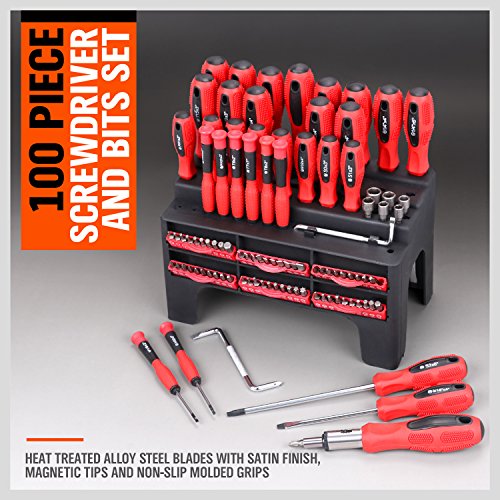 101-Piece Magnetic Screwdriver Set w/ Plastic Racking