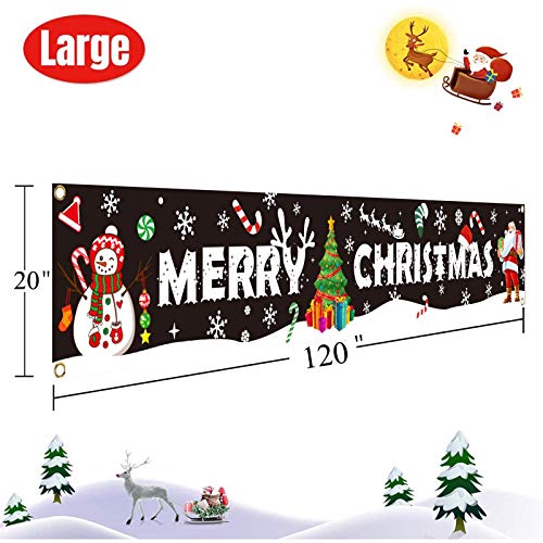 Large Merry Christmas Banner