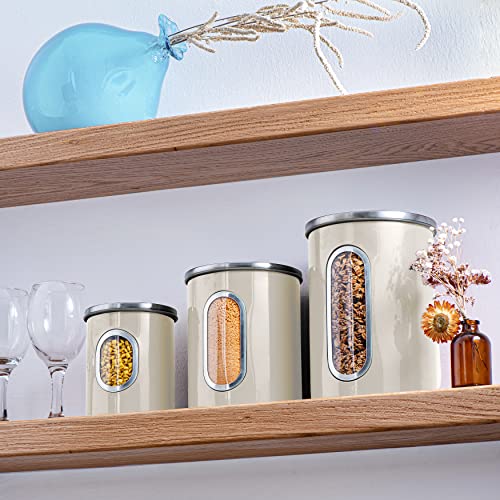 3 Pc Airtight  Canisters Sets For The Kitchen w/ See Through Window