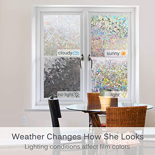 3D Window Privacy, Film Static Window Clings Vinyl Heat Control