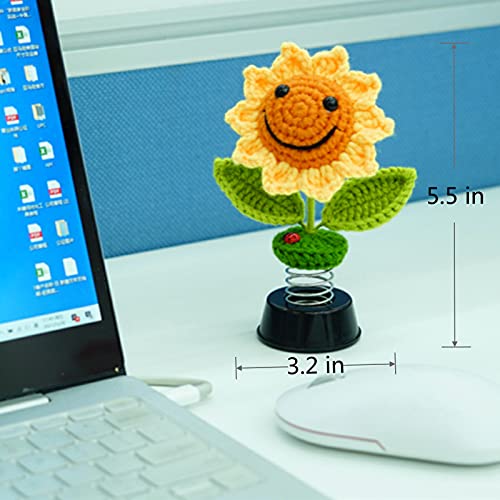 Sunflower Crochet Handmade Car Accessories Dashboard Decoration