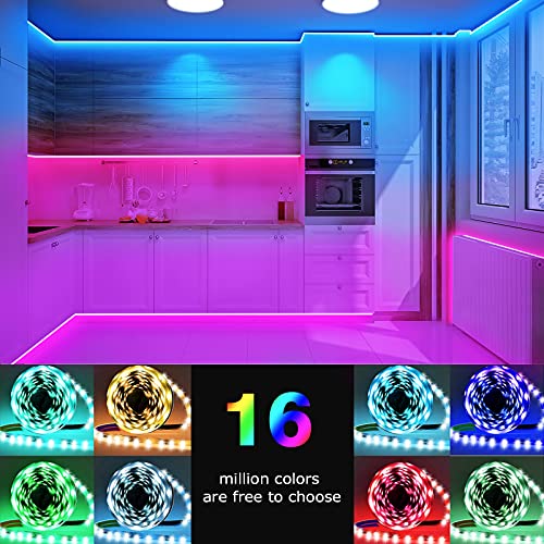 Led Strip Lights  Bluetooth Smart App Control Music Sync Color Changing RGB Led Light Strip with Remote