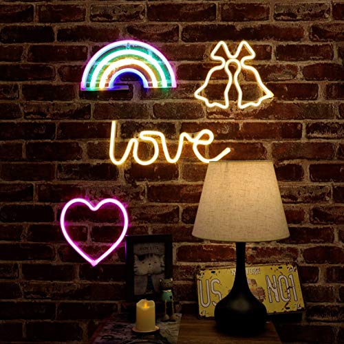 Heart Neon Sign, Battery Operated or USB Powered