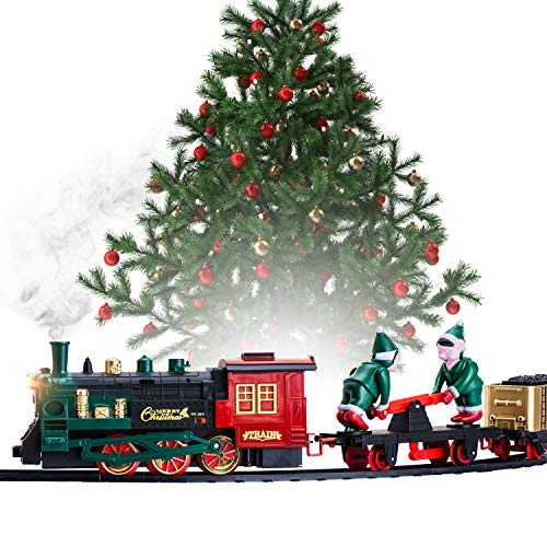 Christmas Train Set for Under The Tree w/ Lights & Sounds