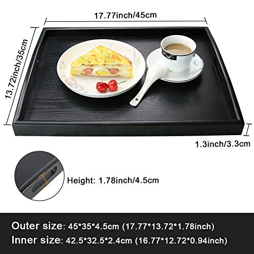 Black Serving Tray with Handle