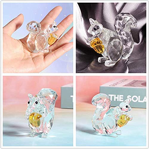 Squirrel & Butterfly Crystal  Collectible Figurine Home Decoration