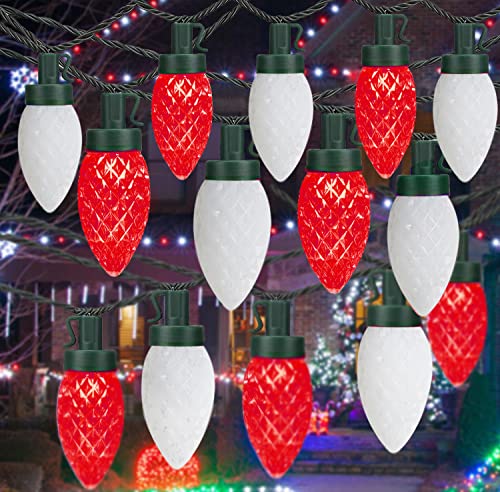 2PK Each 50 LED 49ft Extendable C9 Christmas Lights Decoration