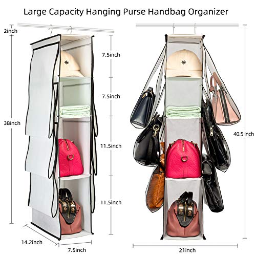 Closet Purse Organizer w/ 10 Compartments