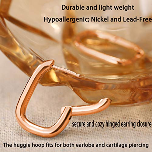 6 Pairs Gold Chunky Hoop Earrings Set for Women Hypoallergenic