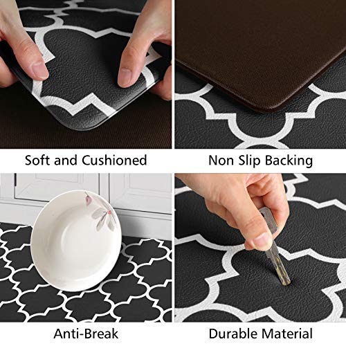 [2 PCS] Kitchen Cushioned Anti-Fatigue Floor Mat, Heavy Duty PVC Ergonomic