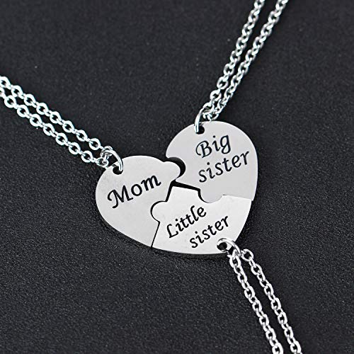 Gold, 45cm) Mom Big Sister Little Sister Necklace for 3 Circle Mother  Daughter Necklace Fine Family Jewelry Heart Will Be Contacted Together on  OnBuy