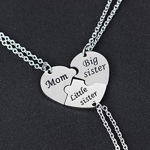 Big sister little sales sister mom necklace