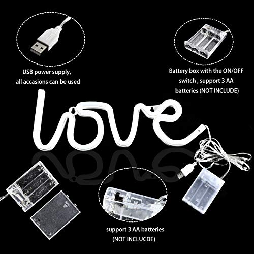 Love Neon Sign USB or Battery Powered Night Light