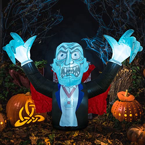 6.8 FT Halloween Inflatables Decorations Vampire w/ Red Cloak