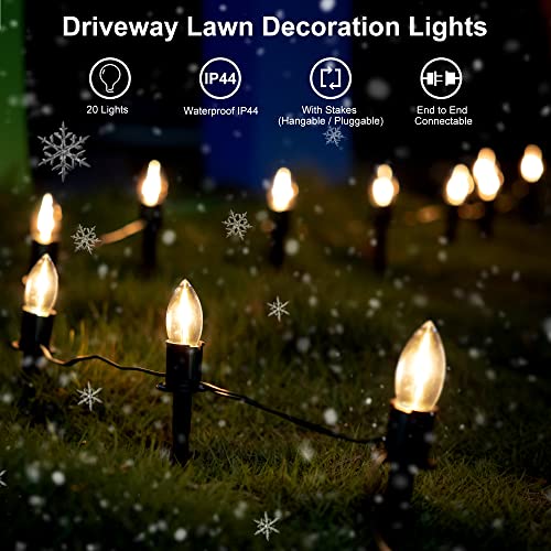 24.2 feet 20 LED  C9 Christmas Pathway Lights