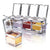 Set of 4 Acrylic Clear Box for Seasoning w/ Cover & Spoon