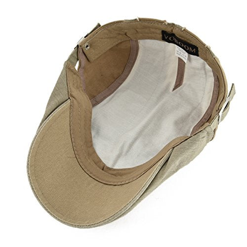 100% Cotton Distressed Ivy Caps Newsboy Cabbie Gatsby Hats for Men